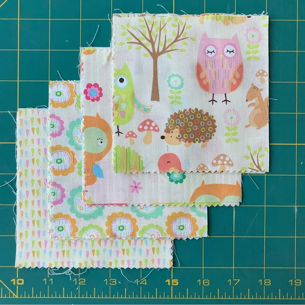 Fabric-(48)-5” squares “Owl & Co” pattern by Riley Blake Designs